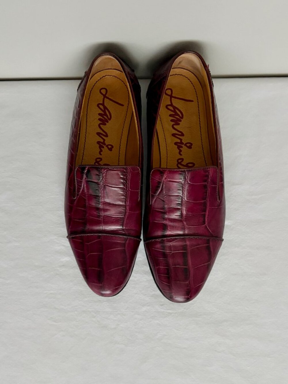 Lanvin Crocodile Leather Loafers – Burgundy/Oxblood - Picture 4 of 7